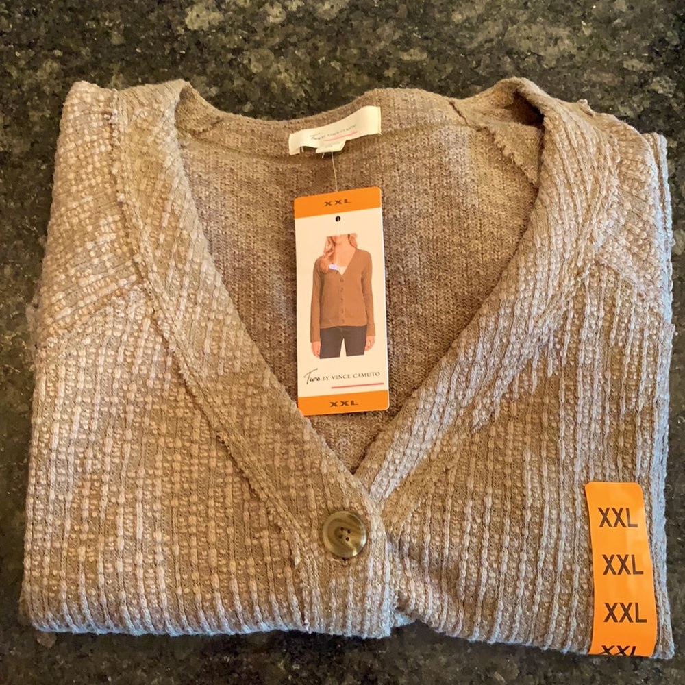 Two by Vince Camuto XXL cardigan olive